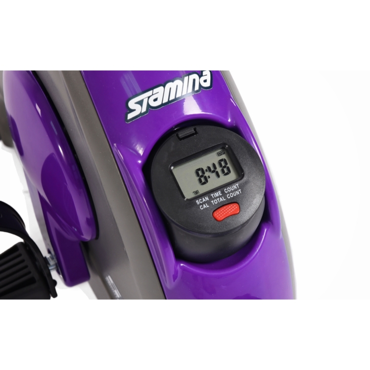 Purple Stamina Mini Exercise Bike with Smooth pedal System Fitness Monitor