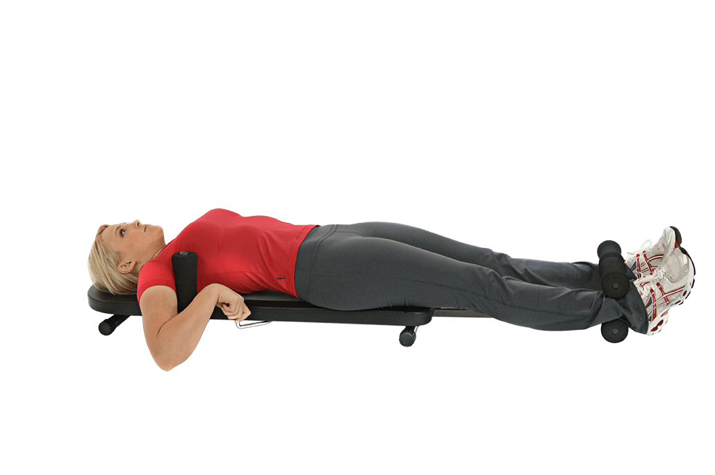 Stamina Inline Back Stretch Bench at home space saving equipment.