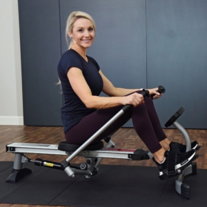 Woman rowing on Stamina BodyTrac Glider.