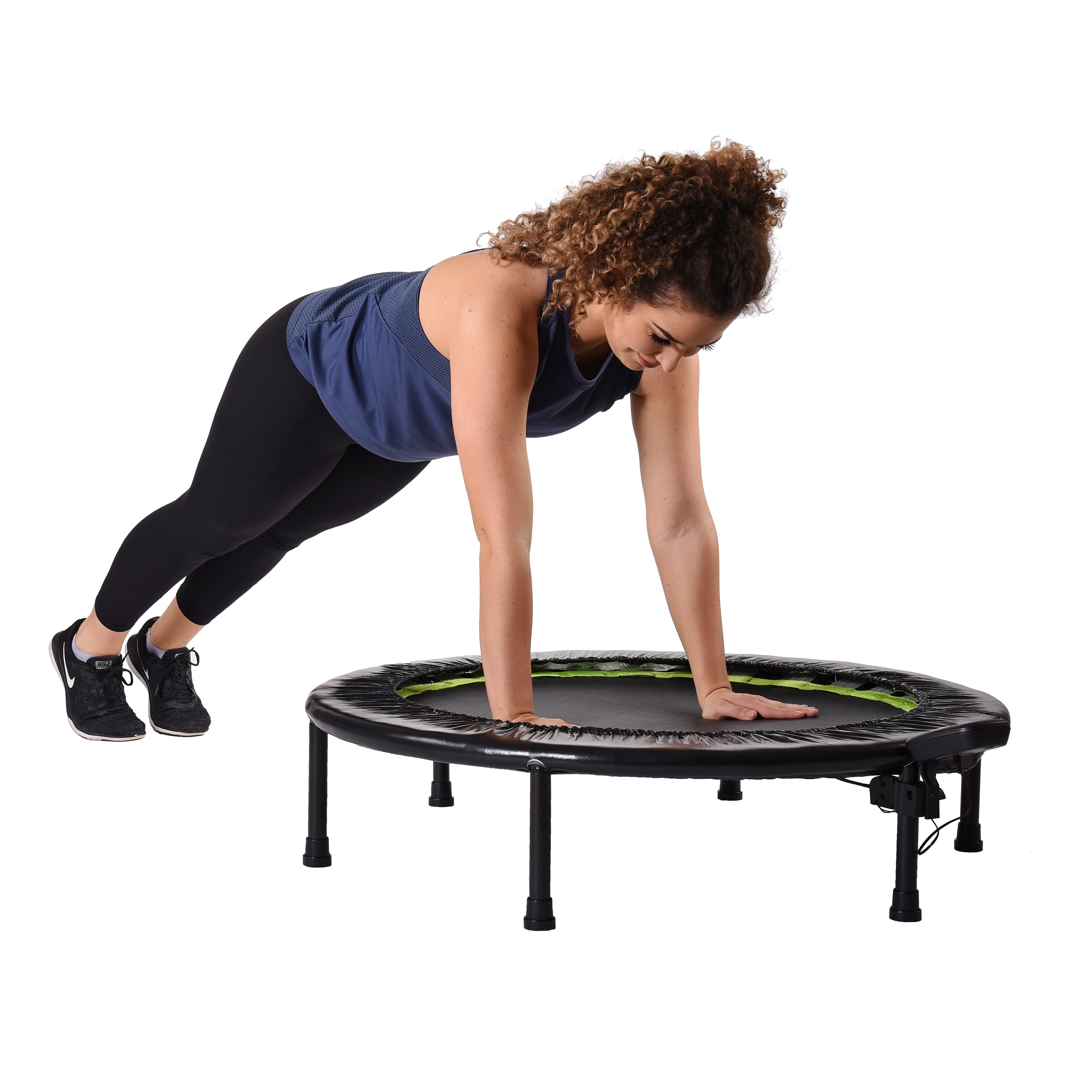 Woman push up on Stamina Fitness Trampoline