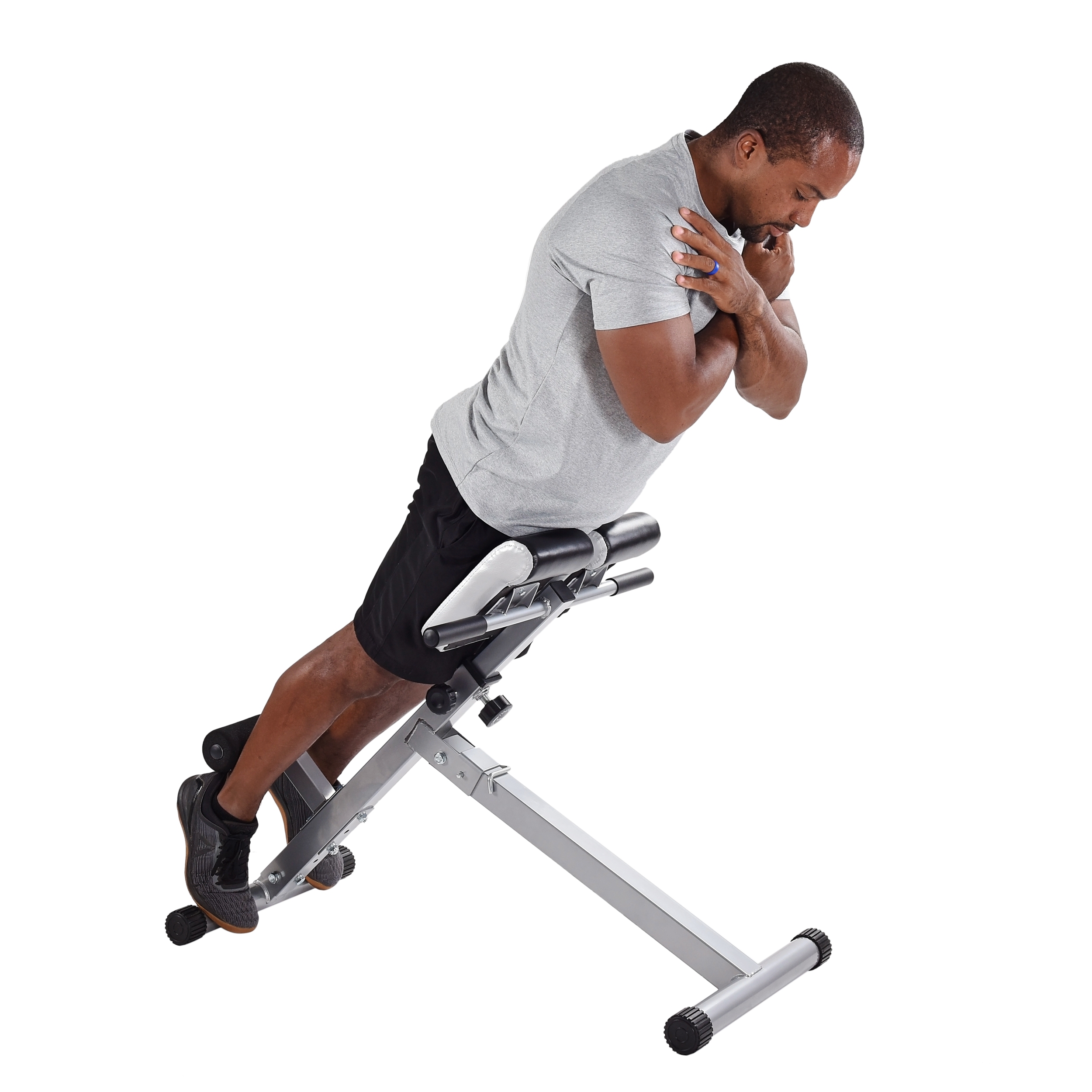 Man workout on Stamina Hyperextension Bench 2014